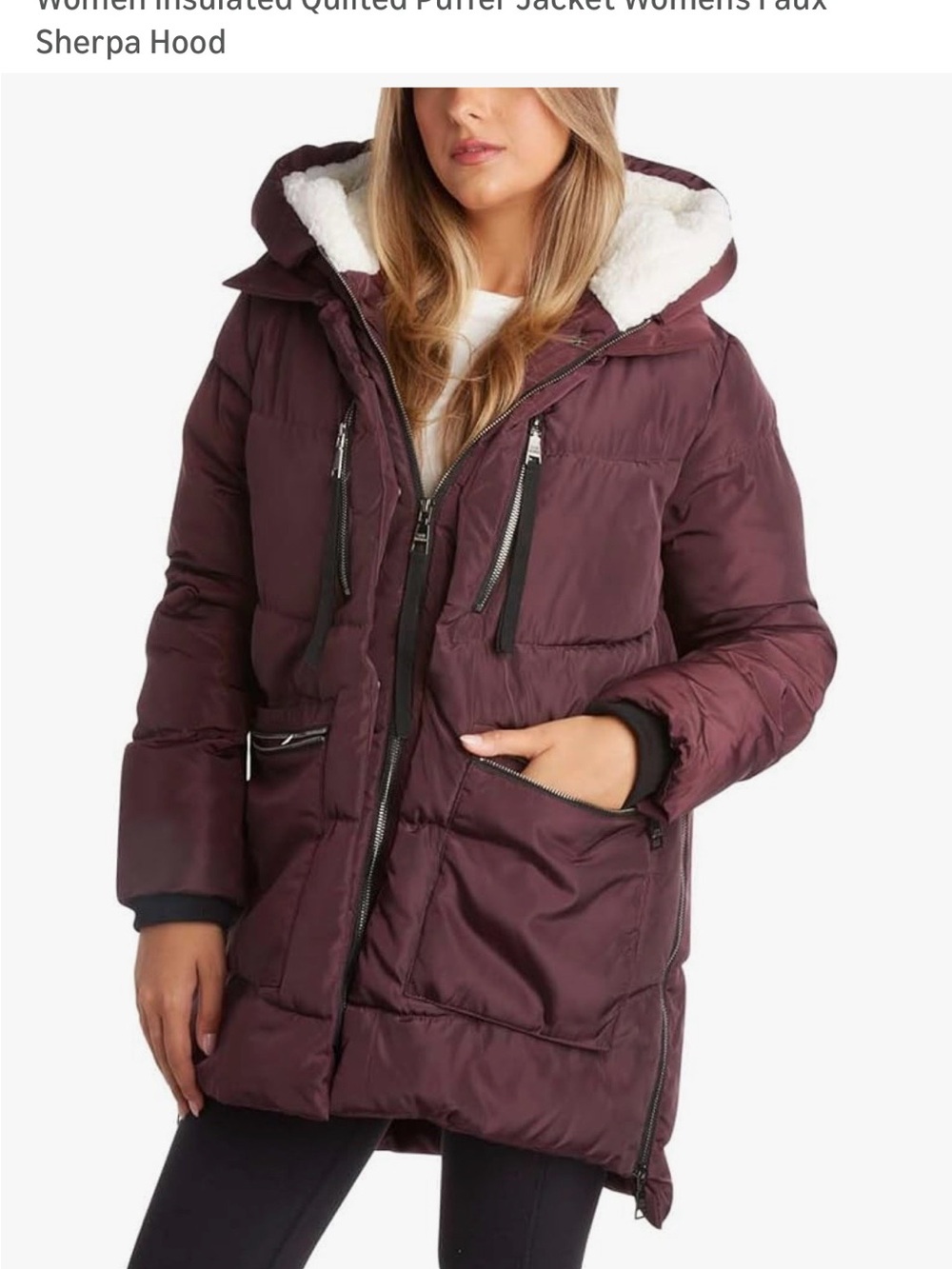 Steve Madden Hooded Puffer